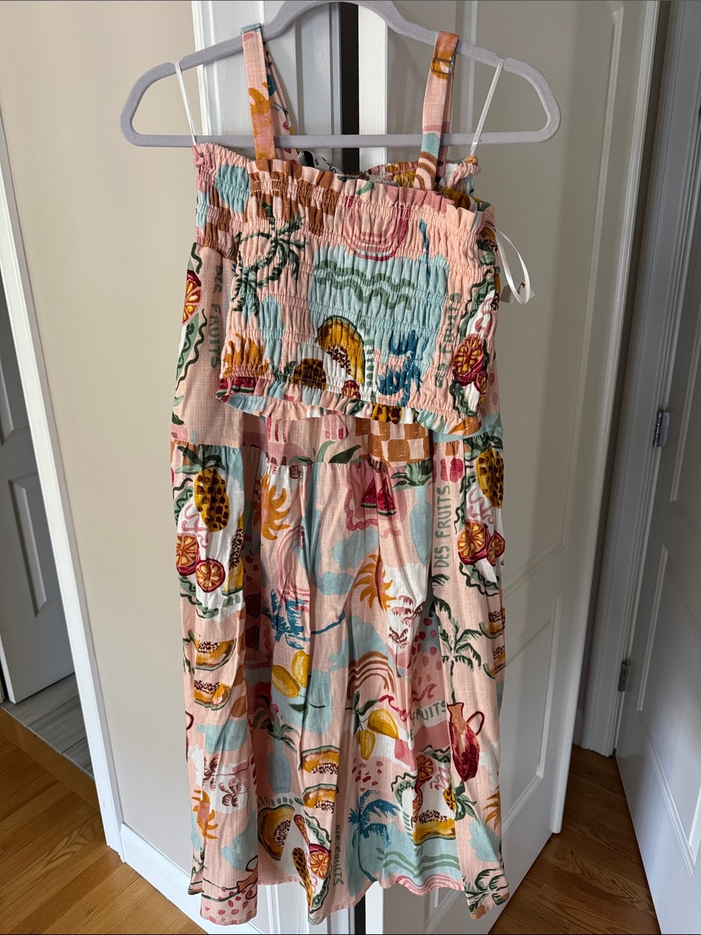 Paper heart two piece maxi shirt and Smocked topTropical sundress nwt xs - Picture 3 of 7